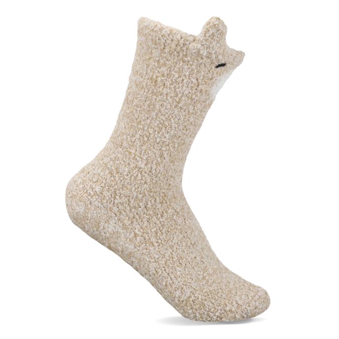 totes toasties® Womens Bear Mini Hot Water Bottle & Super Soft Socks Set  Beige Extra Image 5